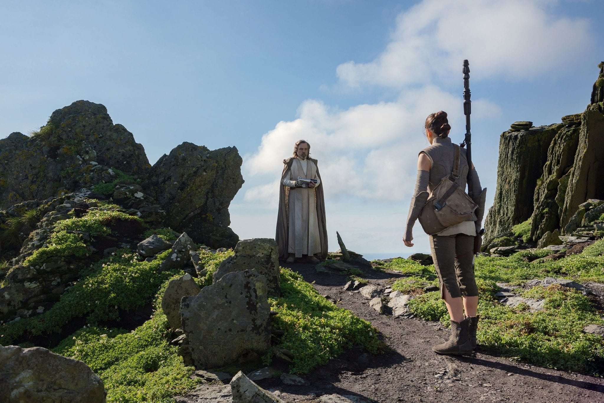 skellig michael in star wars: the last jedi scene