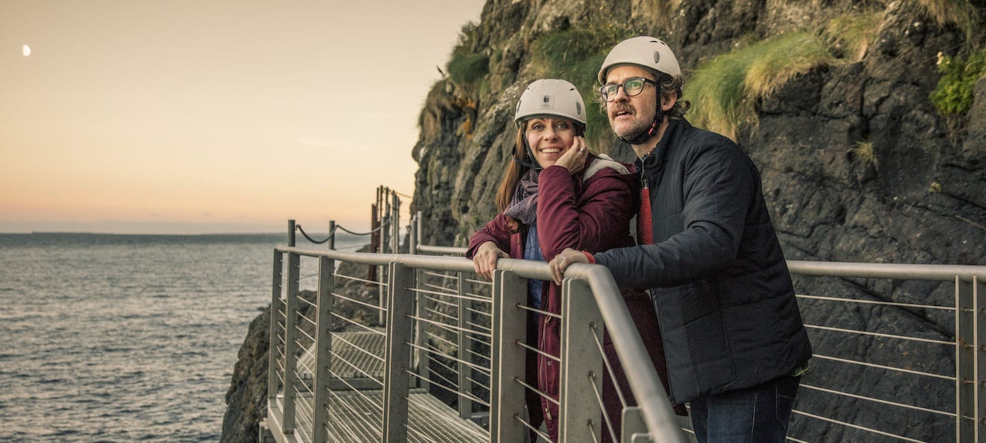 THE GOBBINS COUNTY ANTRIM bicycylists gobbins fyh bg e