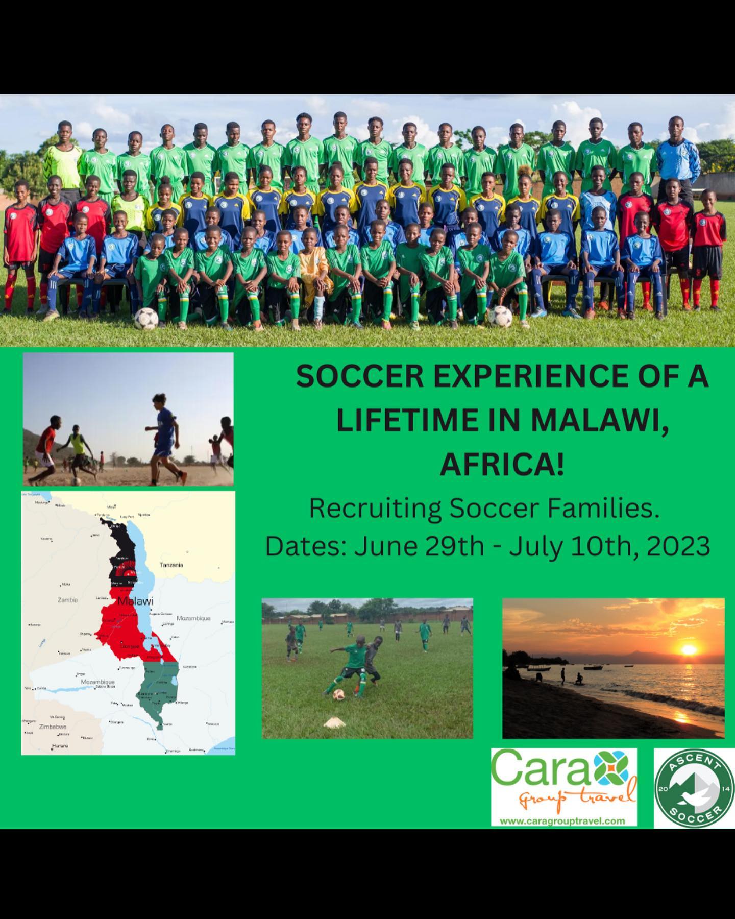 Love Soccer Would you like to make a difference  Join our once in a lifetime trip to Malawi Africa with Inter CTFC Visit the Ascent Soccer Academy which inspires and nurtures talented girls and boys in Southeast Africa to be brave to lead by example and to believe in their ability to transform themselves their communities and their world  interctfc ascentsoccer usyouthsoccer