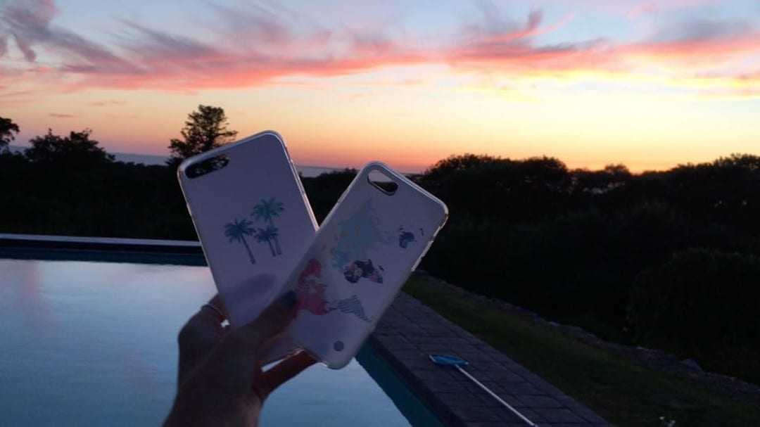 sunsets in the cape ft. "pastel palms" and "world map"find them in lots of phone sizes on WWW.CASESBYKATE.COM