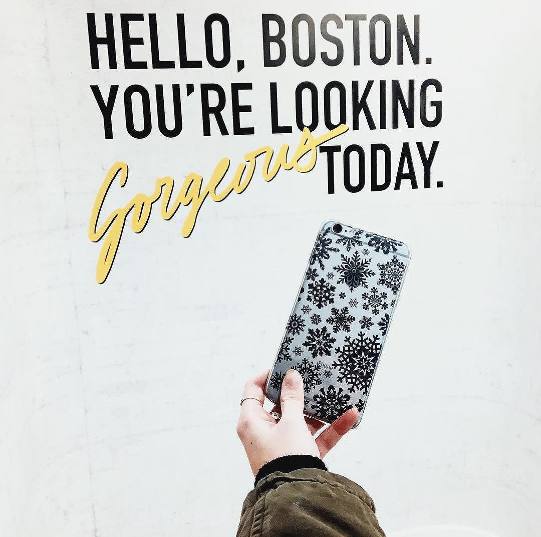 Hello Boston ️ #snowflakes #phonecase #casesbykate #iphone