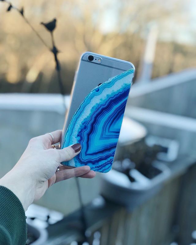 winter blues on a winter day  find our new Agate & Geode Cases in our Hard Shell category at WWW.CASESBYKATE.COM

#agate #gemstone #geode #phonecase #iphone #blue