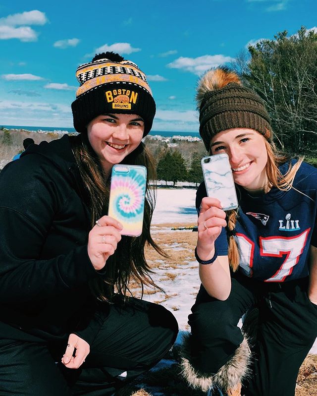 Cases by Kate enjoying a beautiful late winter day ? our Pastel Tie Dye and Grey and Black Marble cases are two of our best sellers. Get yours now at WWW.CASESBYKATE.COM#pastel #tiedye #marble #phonecase #winter #boston #snowmageddon