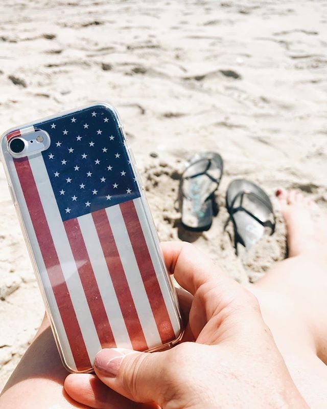 happy fourth from cases by kate  hope everyone’s having a great summer day 🙂 shop our american flag case on WWW.CASESBYKATE.COM 
#america #usa #fourthofjuly #happyfourth #beach #summer #ocean