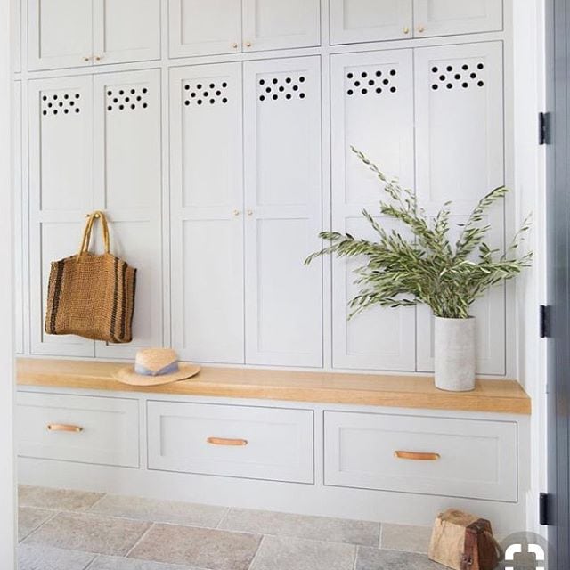 Inspiration for an upcoming mudroom remodel from the very talented @brookewagnerdesign